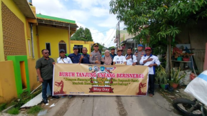 Polsek Batu Aji :Peringati Hari Buruh Internasional, Bersama Serikat Pekerja Gelar Bakti Sosial