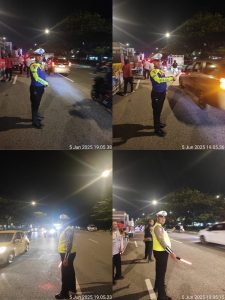 Satlantas Polresta Barelang Laksanakan Pengamanan Malam Takbiran Hari Raya Idul Adha 1446H