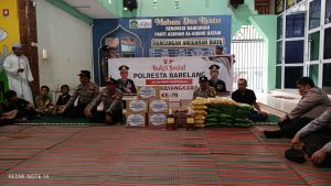 Jelang HUT Bhayangkara ke-79, Polsek Bengkong Tebar Kepedulian Lewat Bakti Sosial